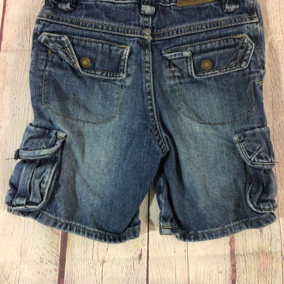 WonderKids Blue Denim Jean Cotton Cargo Shorts - Size 18 Months - Picture 7 of 9